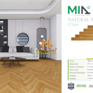 Sàn Nhựa Xương Cá MIA MA-XC05 5.7mm Đế Cao Su