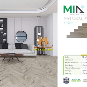 Sàn Nhựa Xương Cá MIA MA-XC07 5.7mm Đế Cao Su