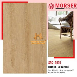Sàn Nhựa Hèm Khóa Morser SPC Đế Cao Su - C609