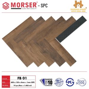 Sàn Nhựa Xương Cá Morser Đế Cao Su FB01
