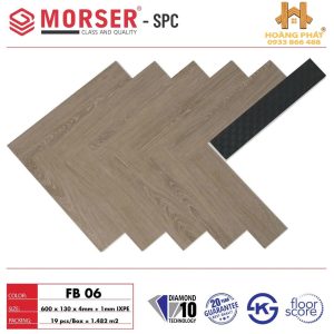 Sàn Nhựa Xương Cá Morser Đế Cao Su FB06