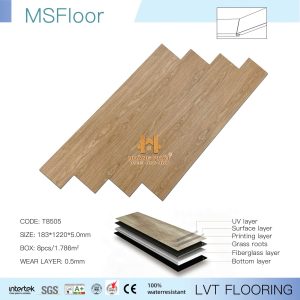 Sàn Nhựa Hèm Khóa Ms FLoorLVT 5mm T8505