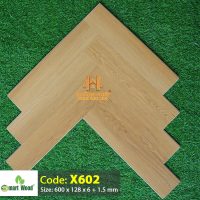 Sàn Nhựa SmartWood Xương Cá Đế Cao Su 7.5mm X602