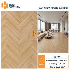 Sàn Nhựa Hobi Việt Nam 7.5mm Xương Cá HX71