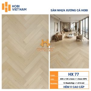 Sàn Nhựa Hobi Việt Nam 7.5mm Xương Cá HX77