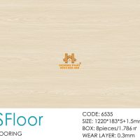 Sàn Nhựa Hèm Khóa Ms FLoor 5mm Đế Cao Su 6535