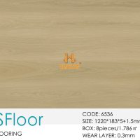 Sàn Nhựa Hèm Khóa Ms FLoor 5mm Đế Cao Su 6536
