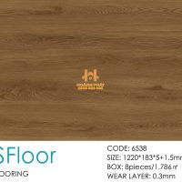 Sàn Nhựa Hèm Khóa Ms FLoor 5mm Đế Cao Su 6538