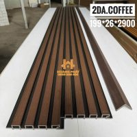 Tấm Ốp Lam 4 Sóng Gỗ Nhựa 2 Da Màu Coffee