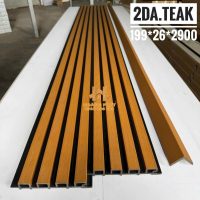 Tấm Ốp Lam 4 Sóng Gỗ Nhựa 2 Da Màu Teak