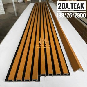 Tấm Ốp Lam 4 Sóng Gỗ Nhựa 2 Da Màu Teak