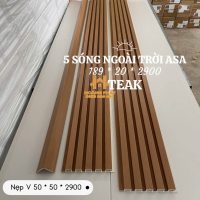 Tấm Ốp Lam 5 Sóng Gỗ Nhựa Asa - Teak