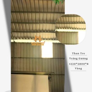 Tấm Ốp Than Tre Bóng Gương Vàng
