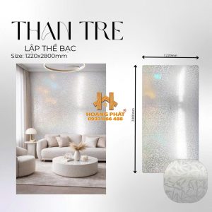 Tấm Ốp Than Tre Lập Thể Màu Bạc