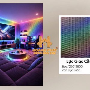 Tấm Ốp Than Tre Lục Giác Cầu Vồng