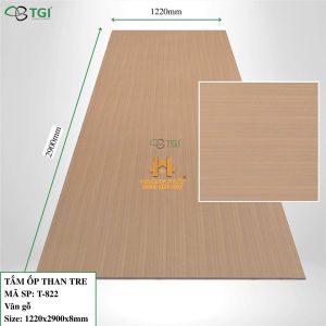 Tấm Ốp Than Tre TGI Vân Gỗ T-822