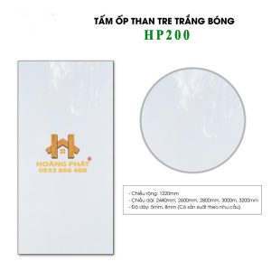 Tấm Ốp Than Tre Trắng Bóng HP200