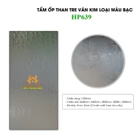 Tấm Ốp Than Tre Vân Kim Loại Bạc HP639