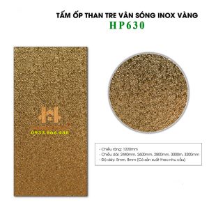 Tấm Ốp Than Tre Vân Sóng Nước Vàng HP630