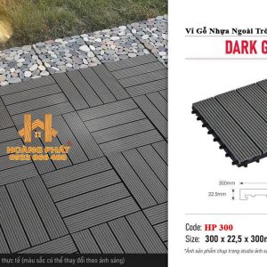 Vỉ Gỗ Nhựa Ngoài Trời HP300 - Dark Grey